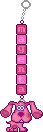 magenta keychain